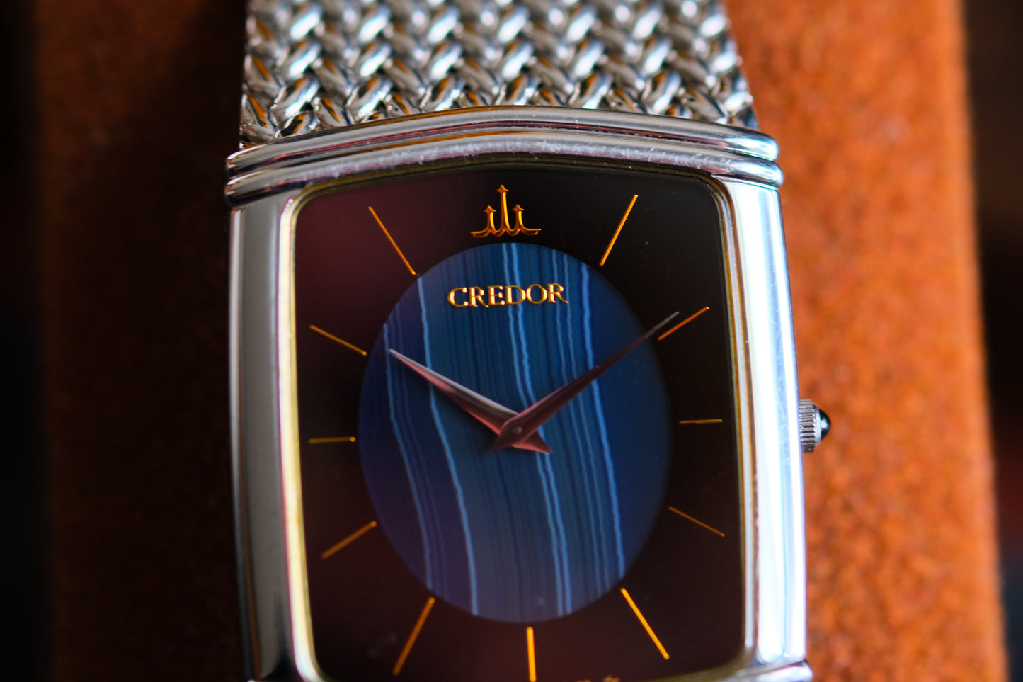 Credor 2F70-5380 Blue Agate Dial Onyx Stone | Good Condition | Credor Box