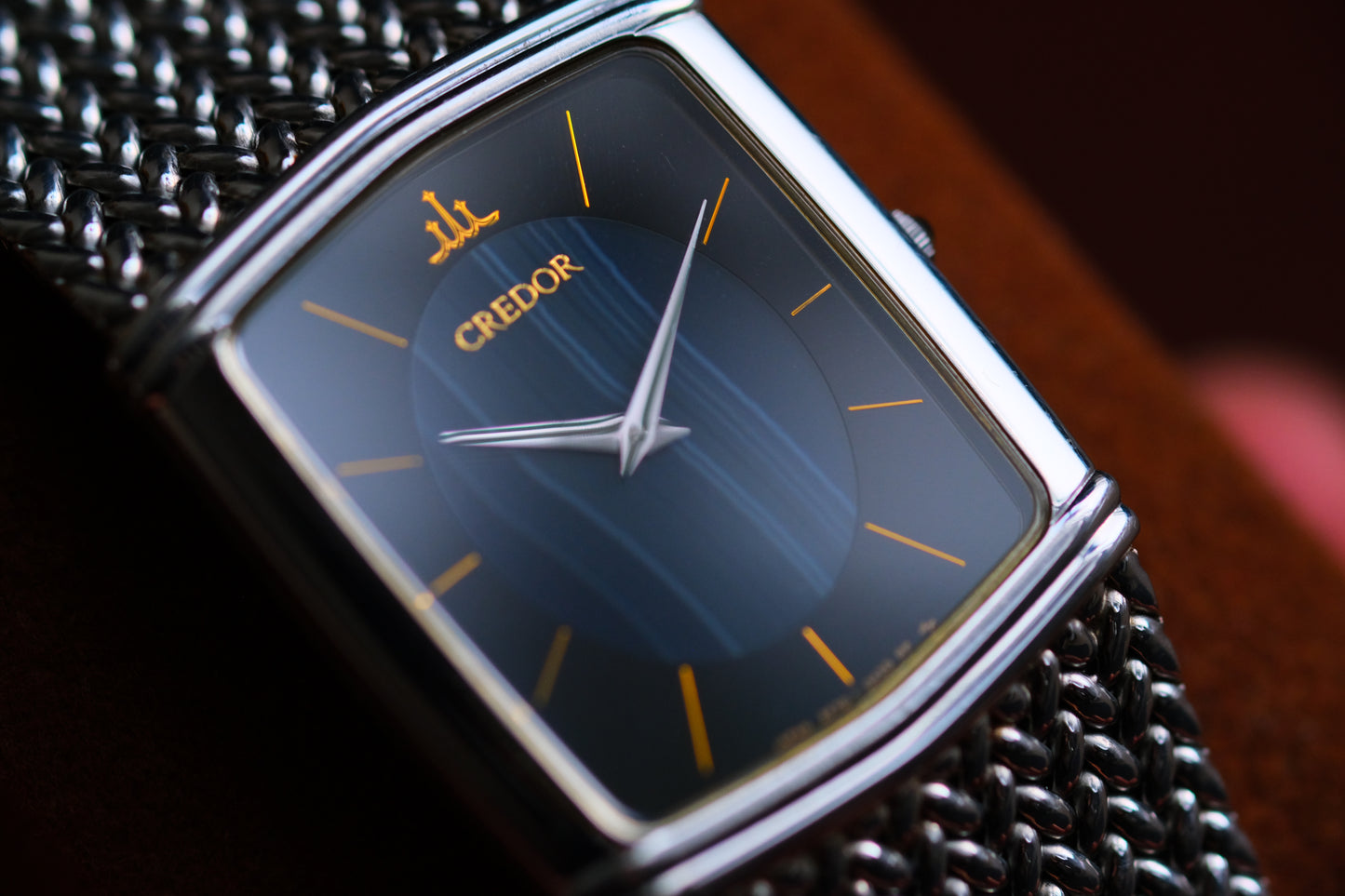 Credor 2F70-5380 Blue Agate Dial Onyx Stone | Good Condition | Credor Box