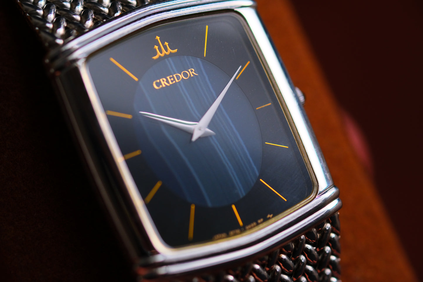 Credor 2F70-5380 Blue Agate Dial Onyx Stone | Good Condition | Credor Box