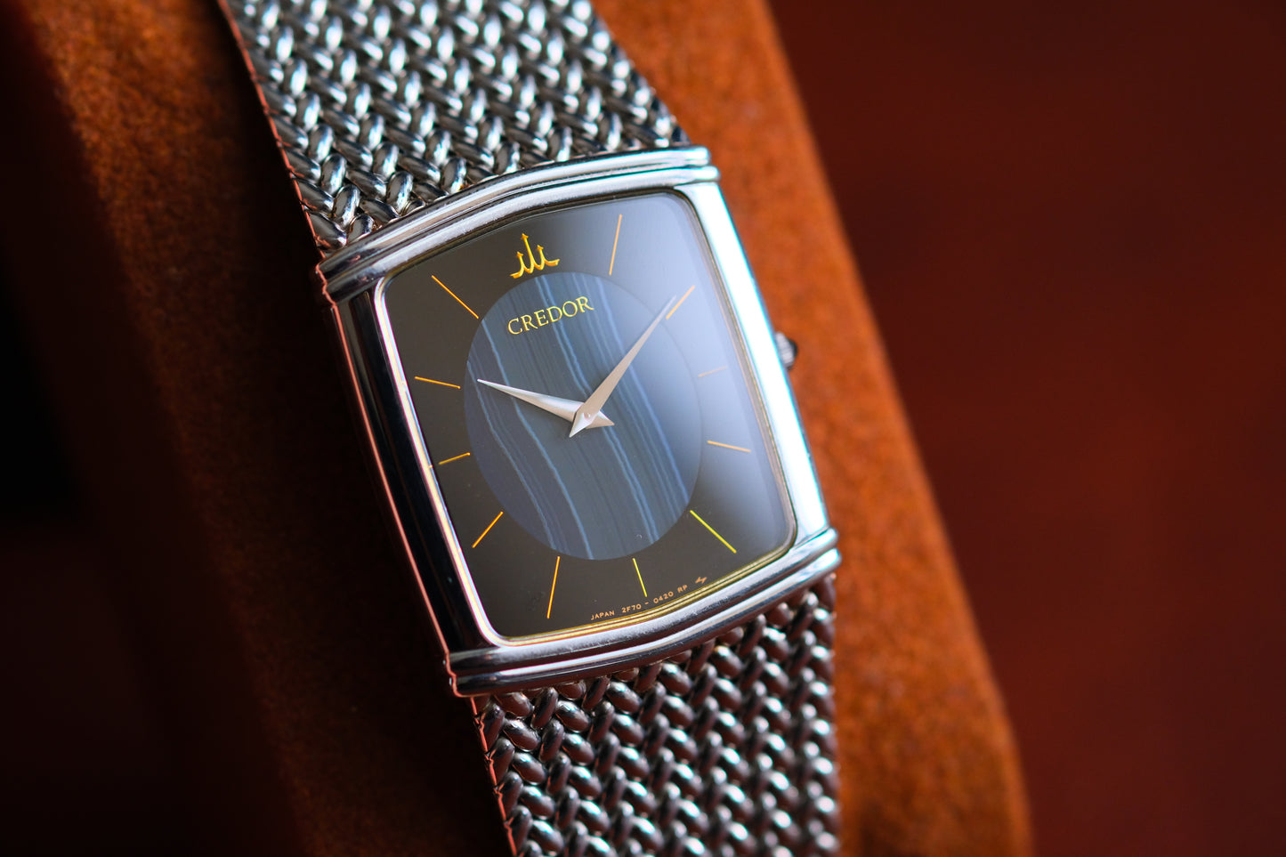 Credor 2F70-5380 Blue Agate Dial Onyx Stone | Good Condition | Credor Box