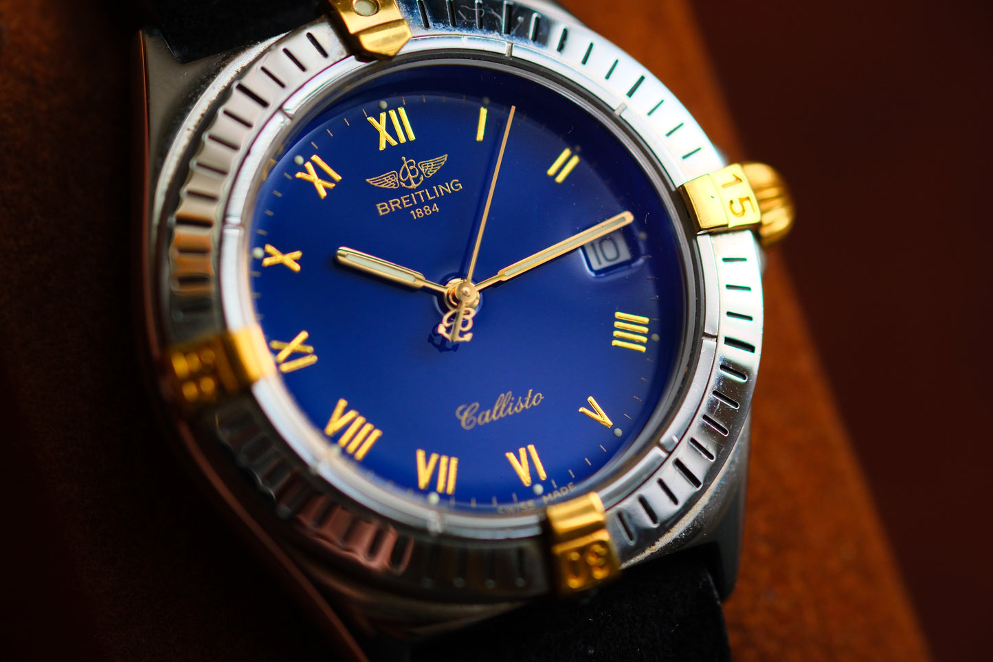 Breitling Calisto Quart 80510 11117 Beautifull AR Blue Dial