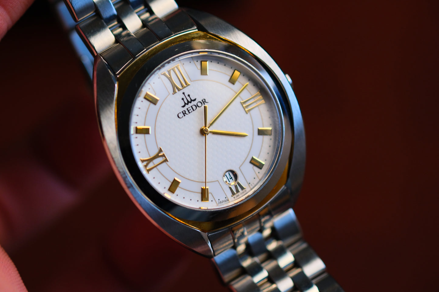 Credor GCAZ052 8j86-0AA0 Signo 18K/SS Quart Good Condition