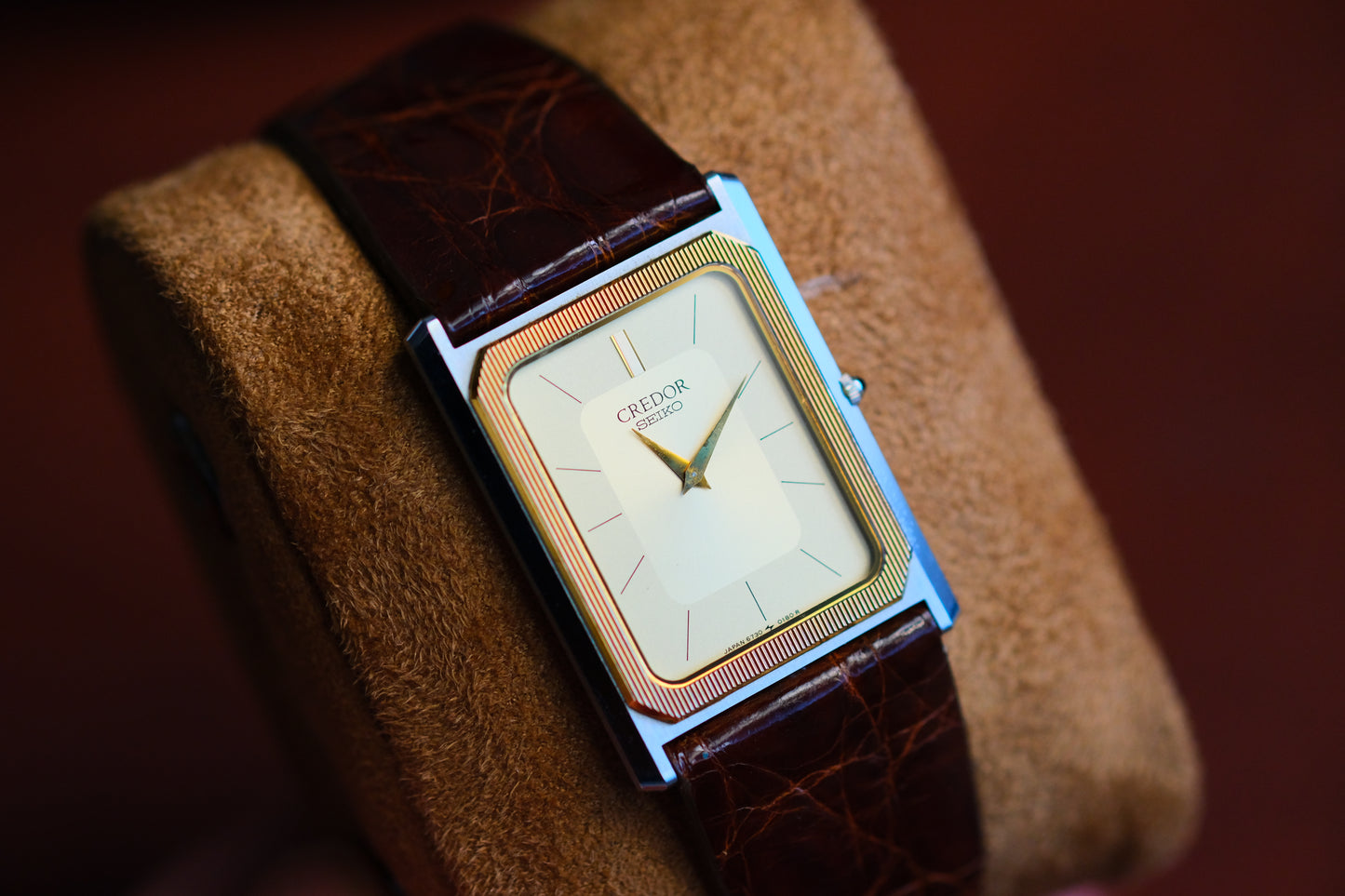 Credor Tank Men 6730-5090 14K Bezel SHA MIDDLE