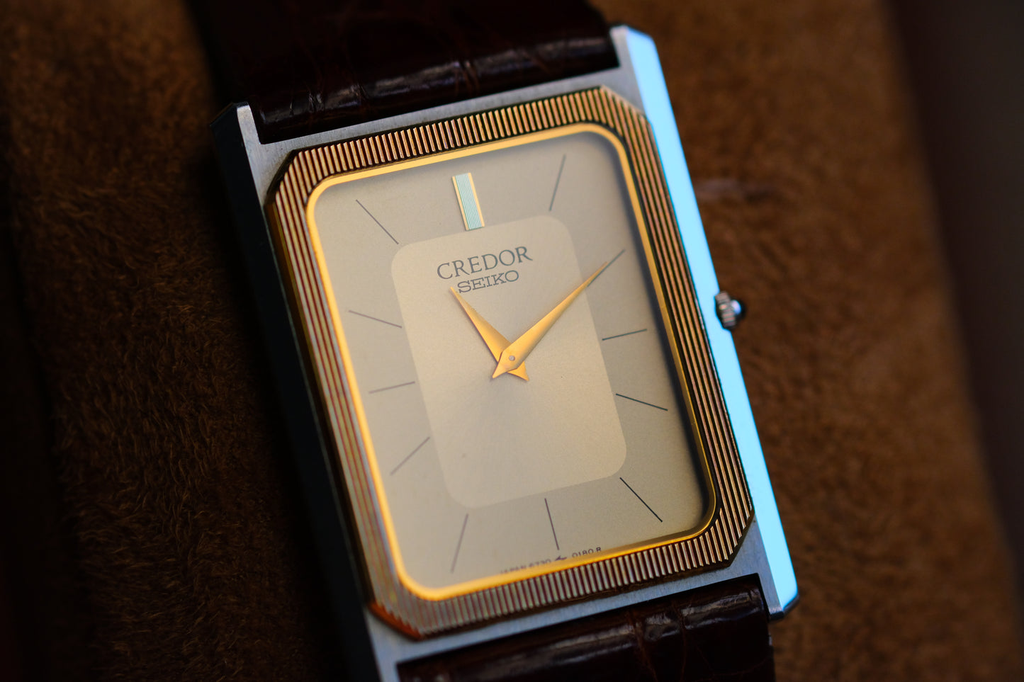 Credor Tank Men 6730-5090 14K Bezel SHA MIDDLE