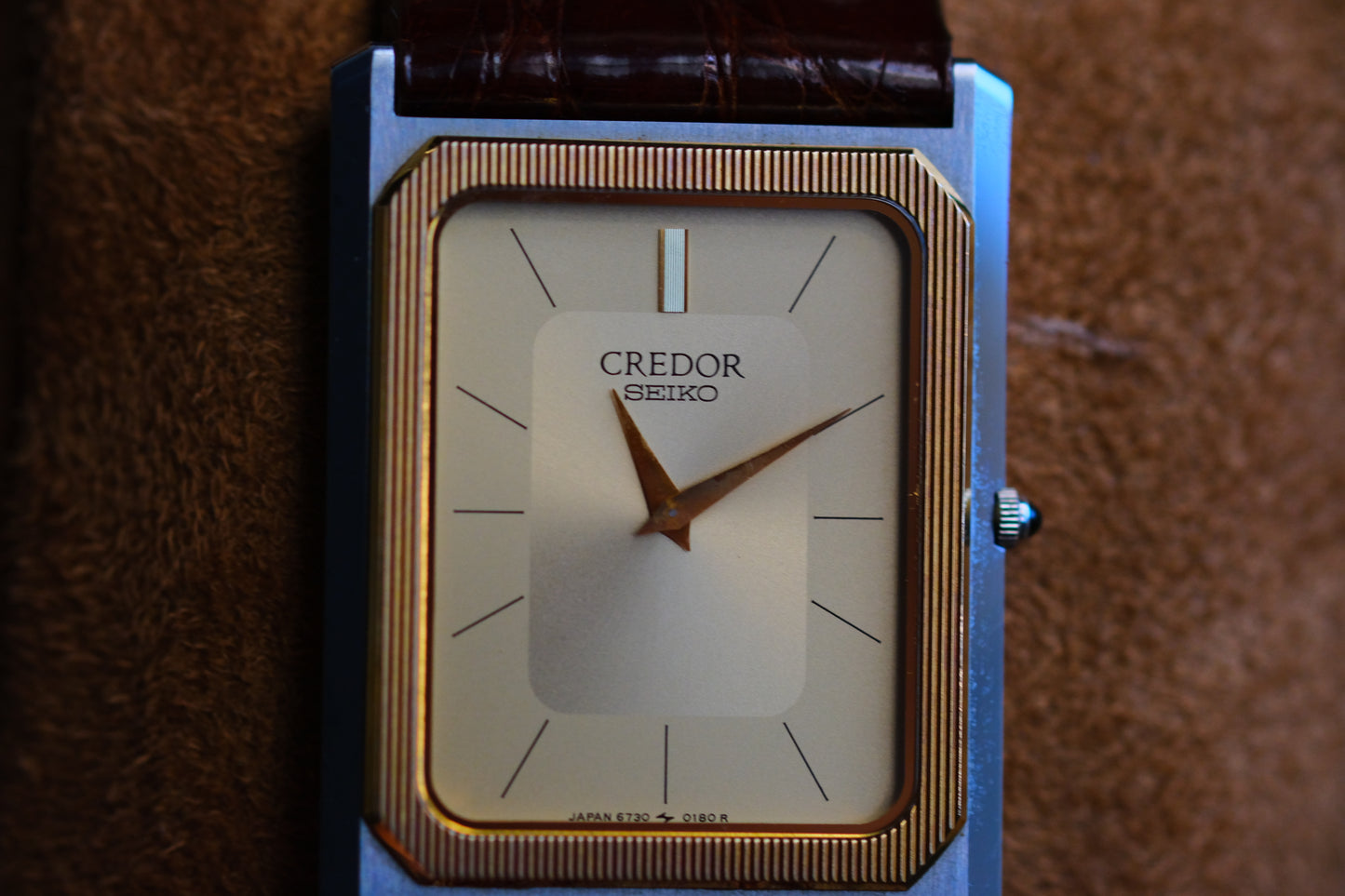 Credor Tank Men 6730-5090 14K Bezel SHA MIDDLE