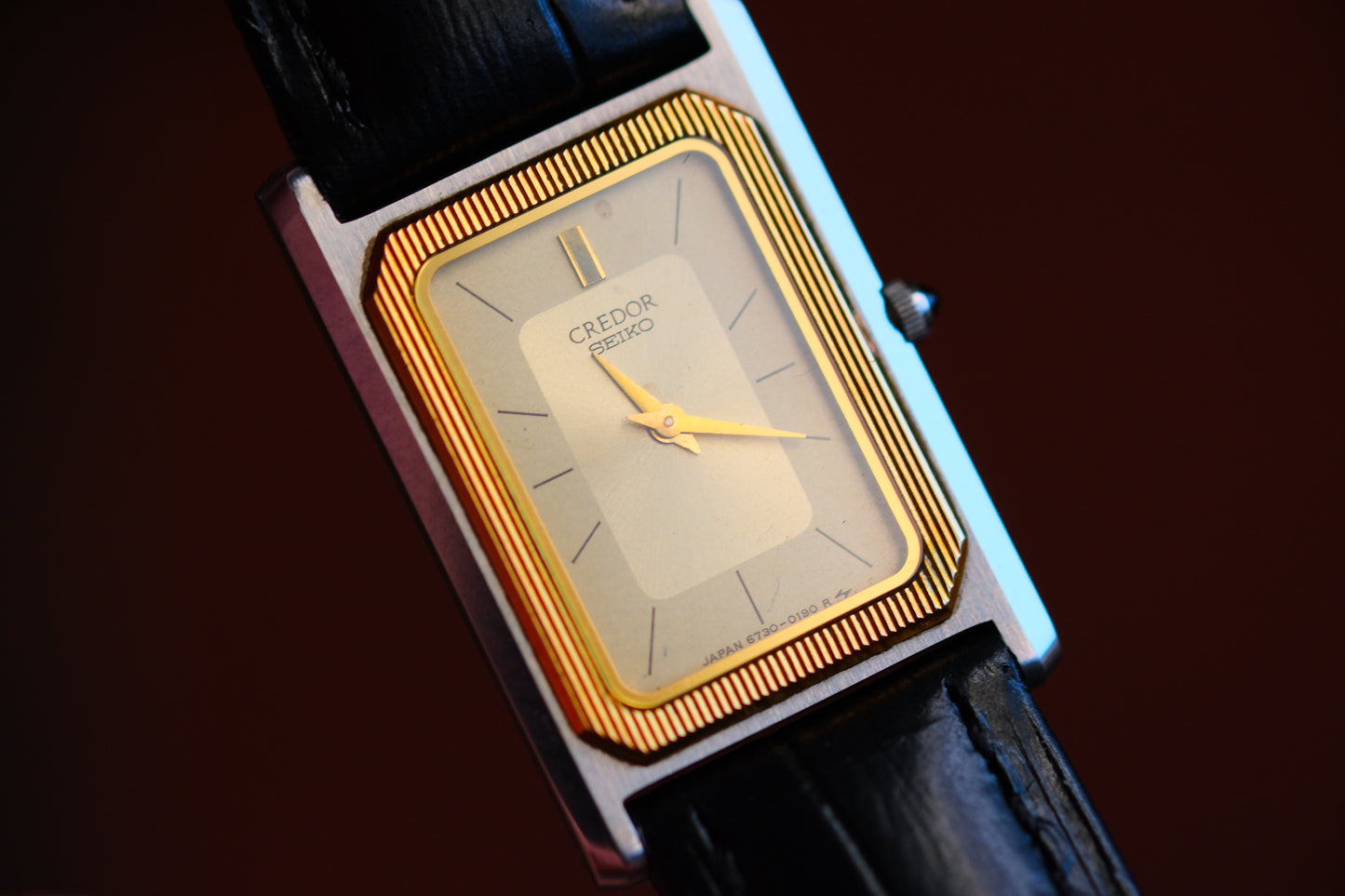 Credor Tank Lady 6730-5100 14K Bezel SHA Middle