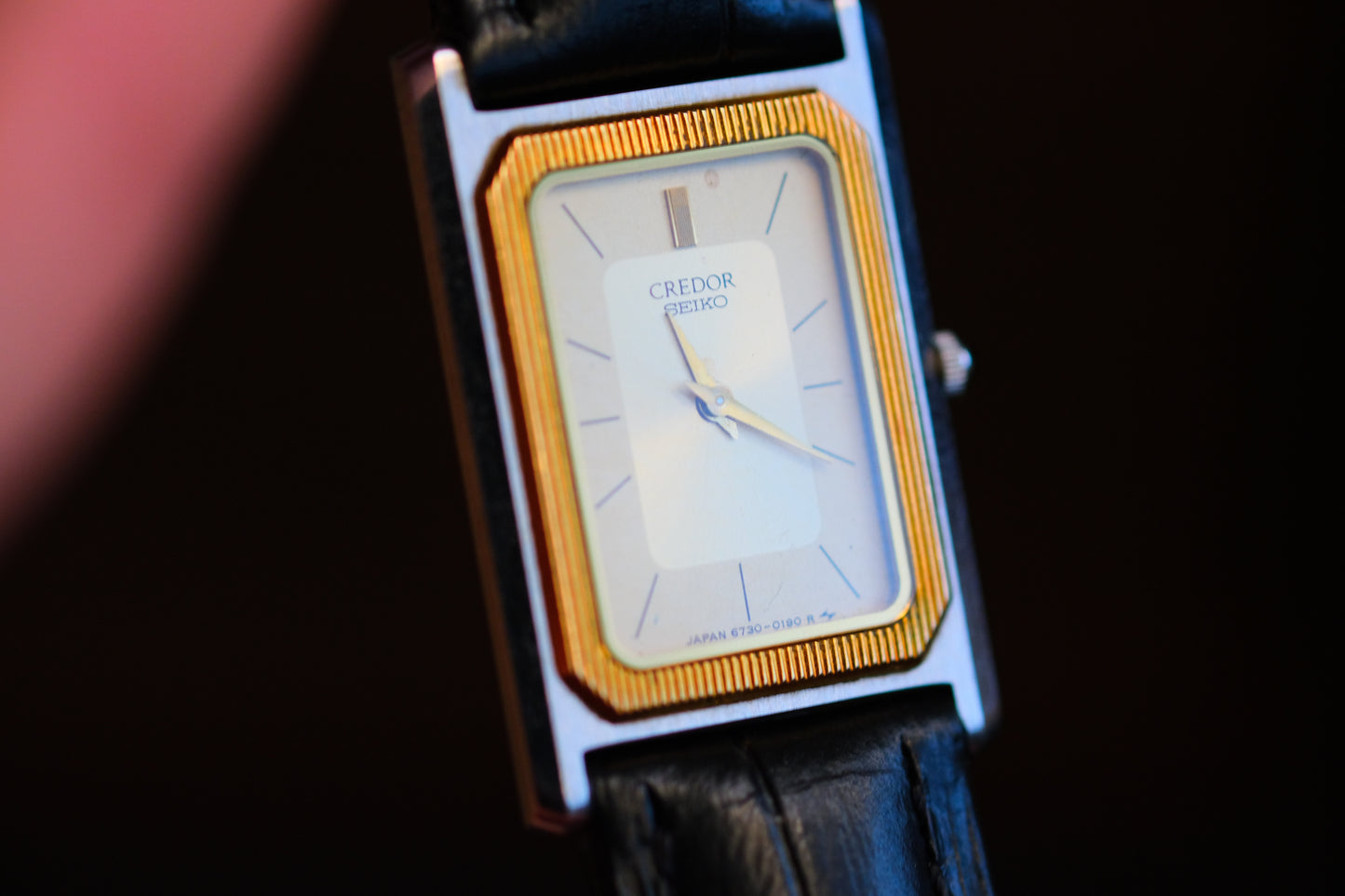 Credor Tank Lady 6730-5100 14K Bezel SHA Middle