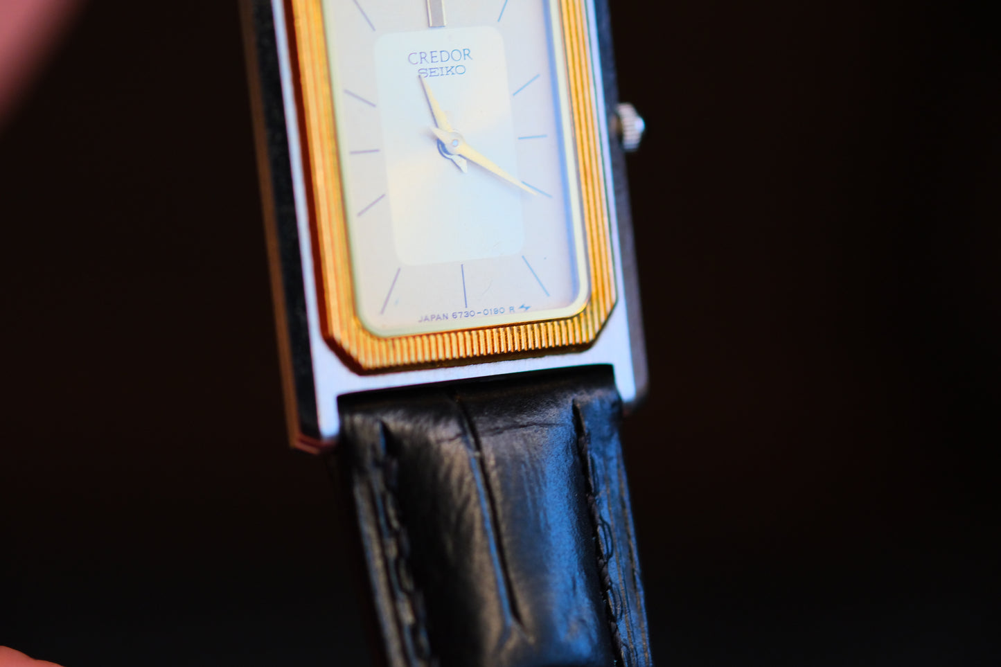 Credor Tank Lady 6730-5100 14K Bezel SHA Middle