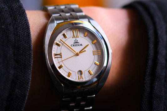 Credor GCAZ052 8j86-0AA0 Signo 18K/SS Quart Good Condition