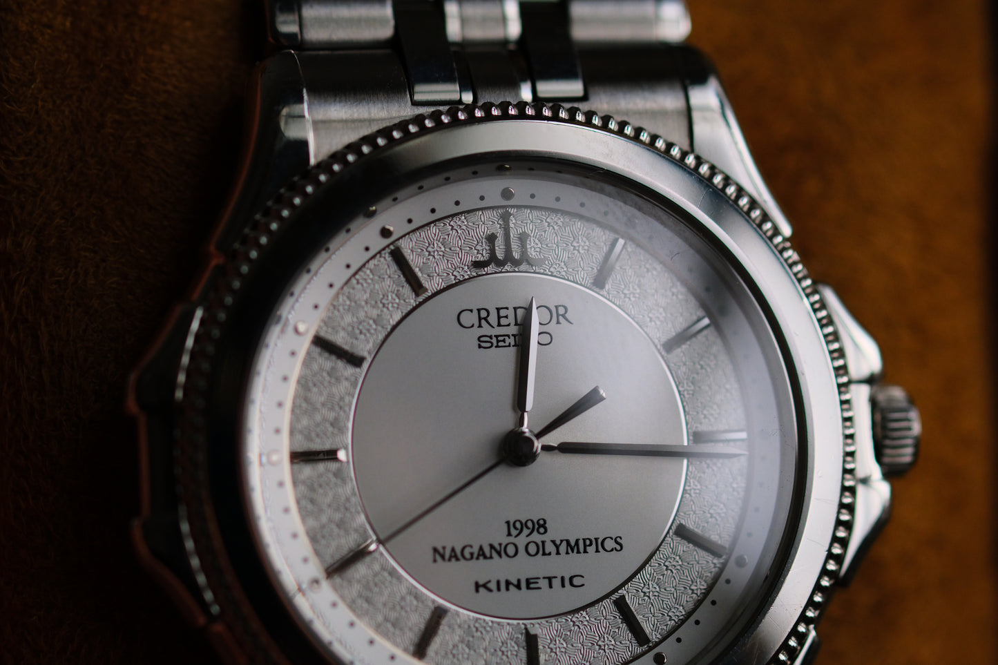 Credor GCLF995 4M71-0A20 Kinetic 18KWG Auto Quart Limited 500 Nagano Olympics 1998