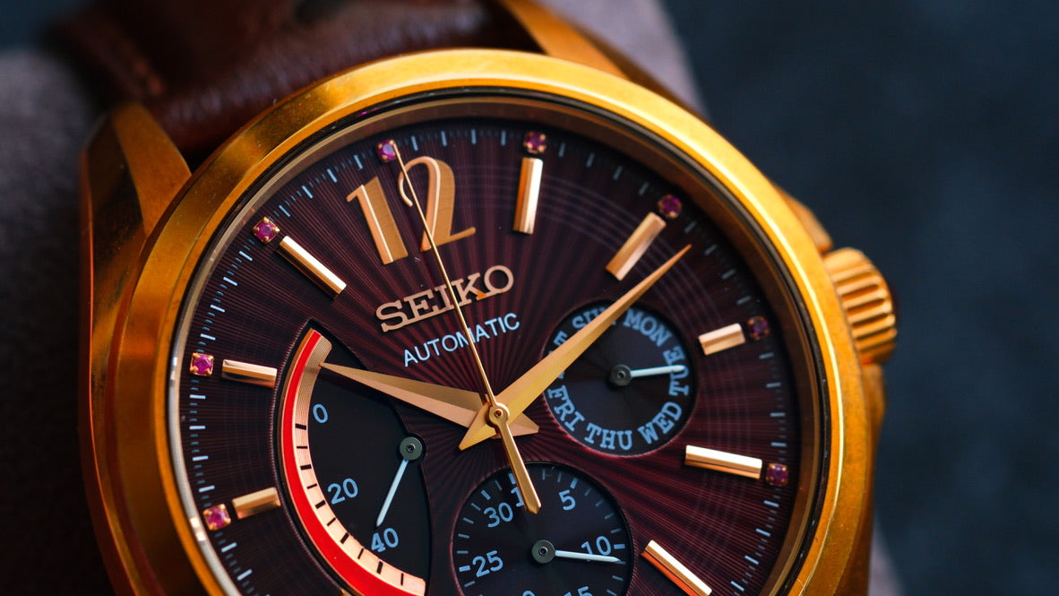 Seiko Bright SDGC030 6R21-00Y0 Limited 390/500 GP Red Dial and Ruby