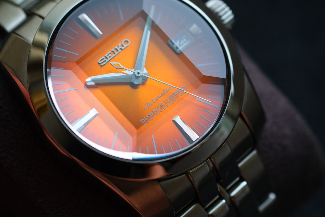 Seiko SARB005 6R15-00D0 Super Rare Orange Dial Sapphire Glass Cut Excellent Condition Serviced