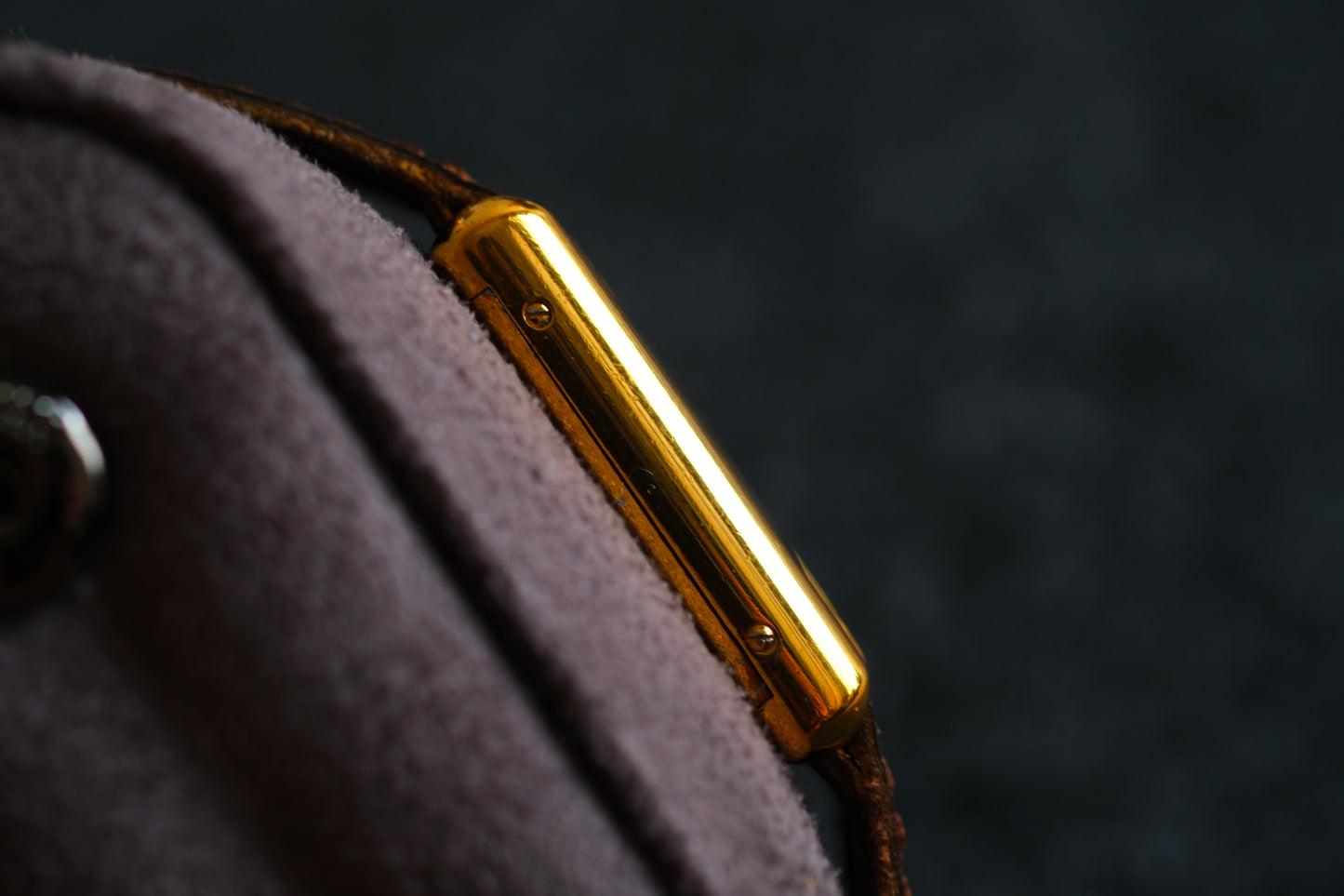Cartier Tank Vermeil Must the Cartier LM 24x31mm SV925 Gold Plate Manual winding Yellow Dial