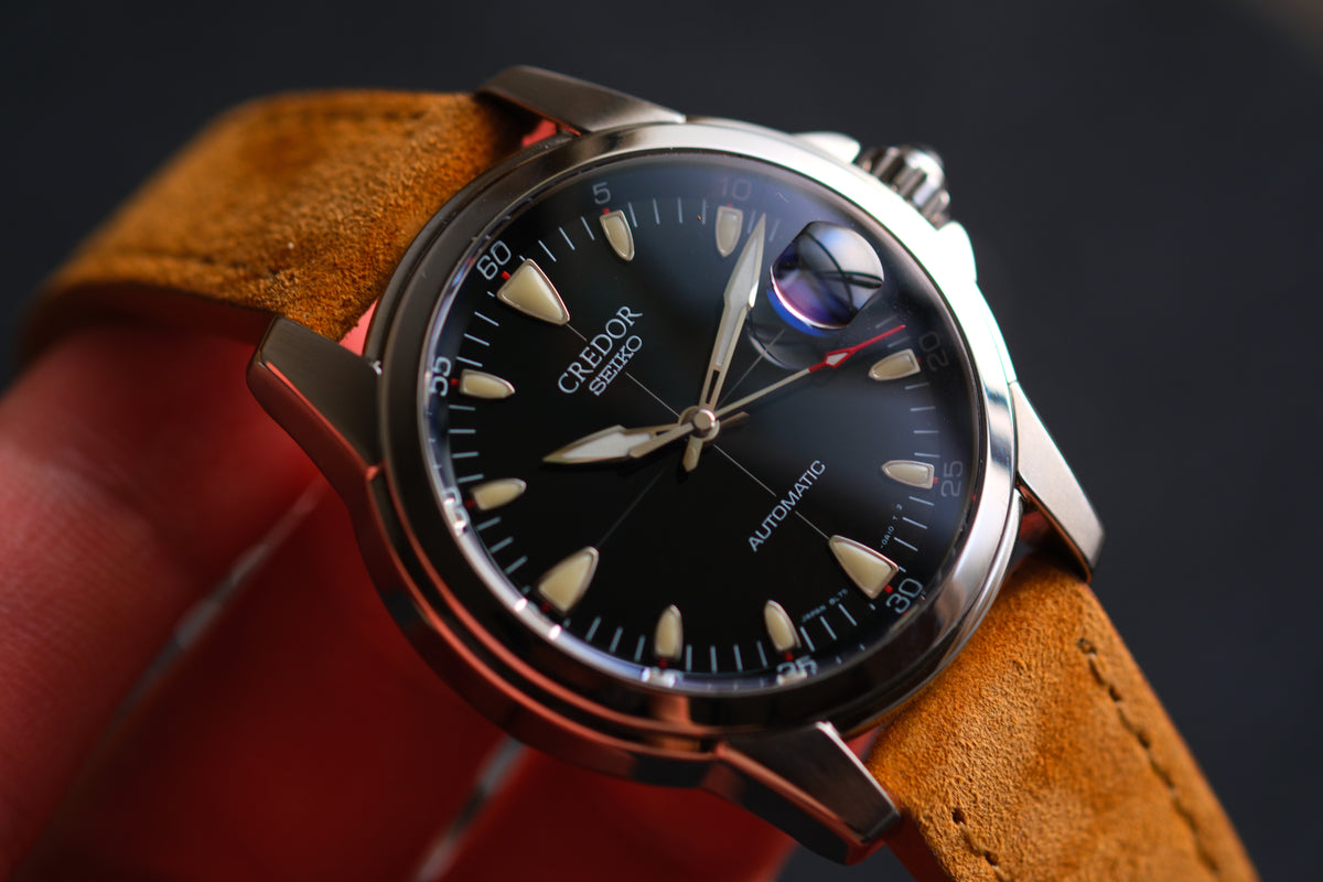 Credor GCBR993 8L75-0A30 Alpinist Black Dial Full Box Paper Serviced by Credor Excellent Condition