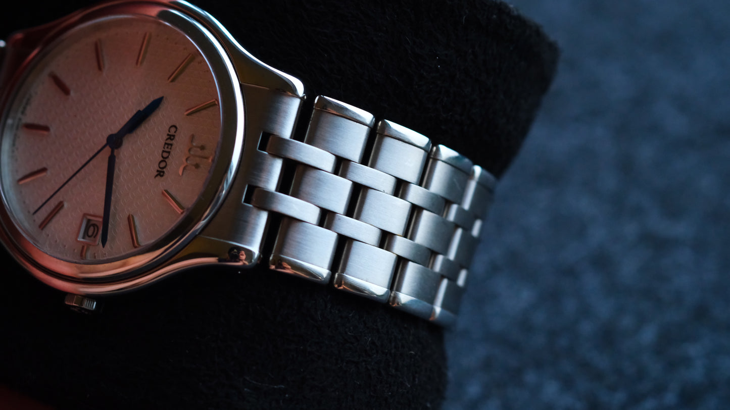 Credor Signo Quart 8j86-7A00 Blue Hand Box Manual User