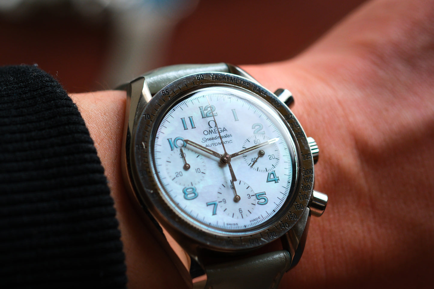 Omega Speedmaster 3802.71.53 Automatic Chrnograph White MOP Dial