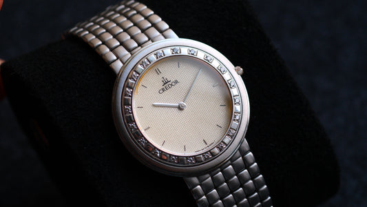 Credor 8N70-6030 Diamond 18KWG Bezel White Dial