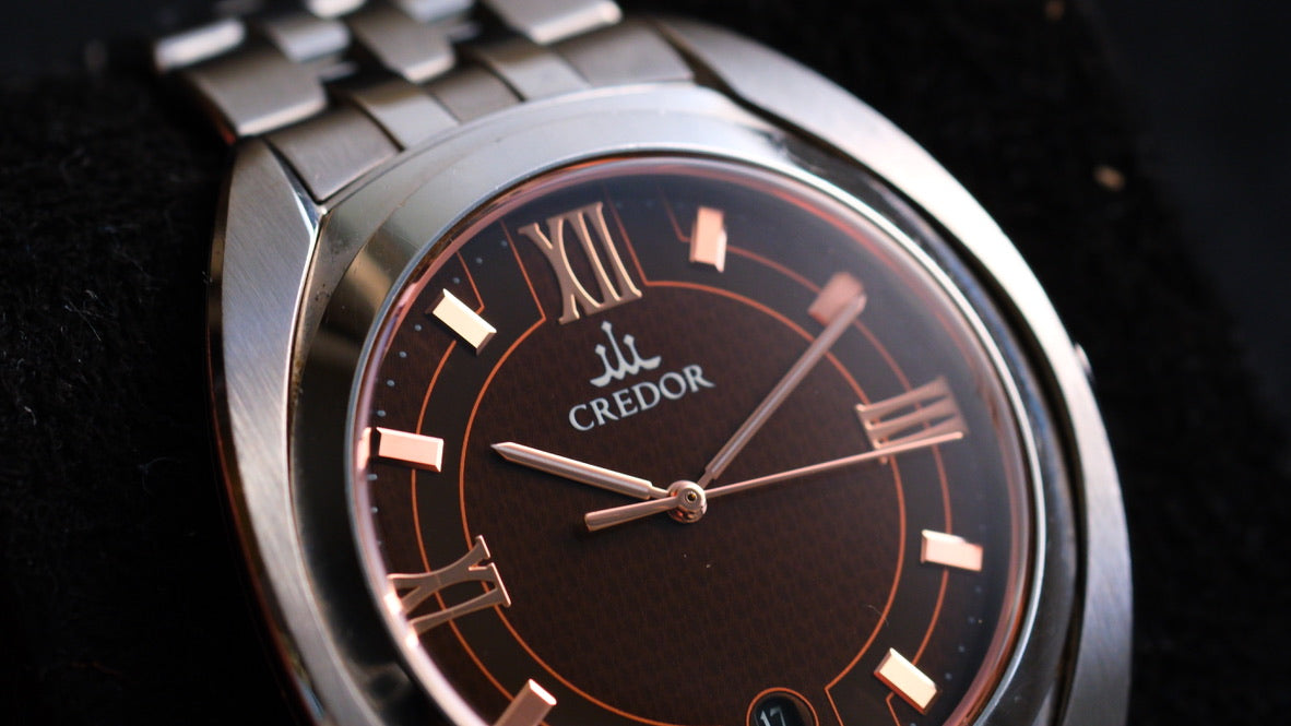 Credor Signo 8J86-0AB0 Quart Beautiful Brown Dial