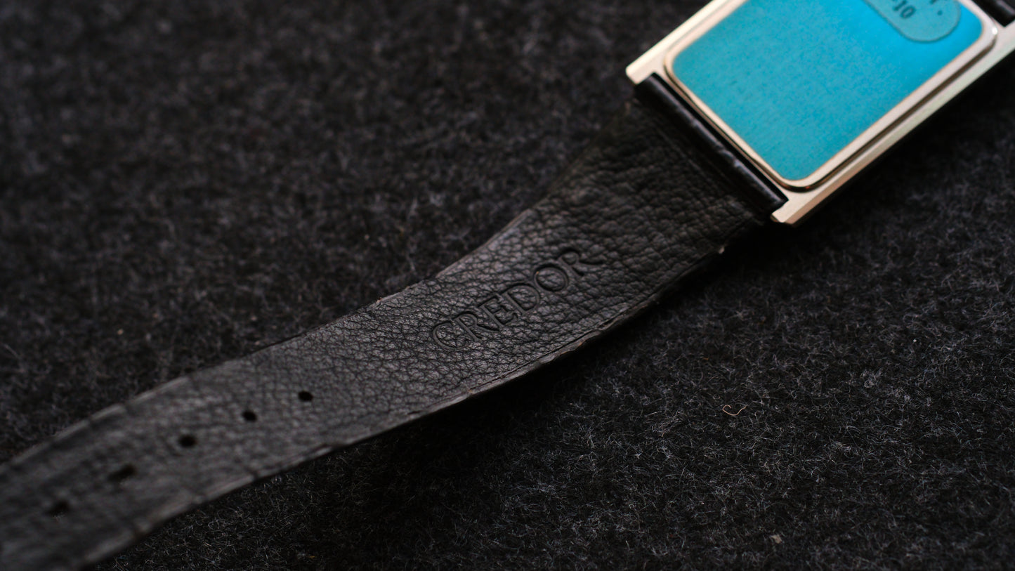 Credor Tank Couple 6730-5090 6730-5100 w14K Bezel SHA MIDDLE Tiffany Dial