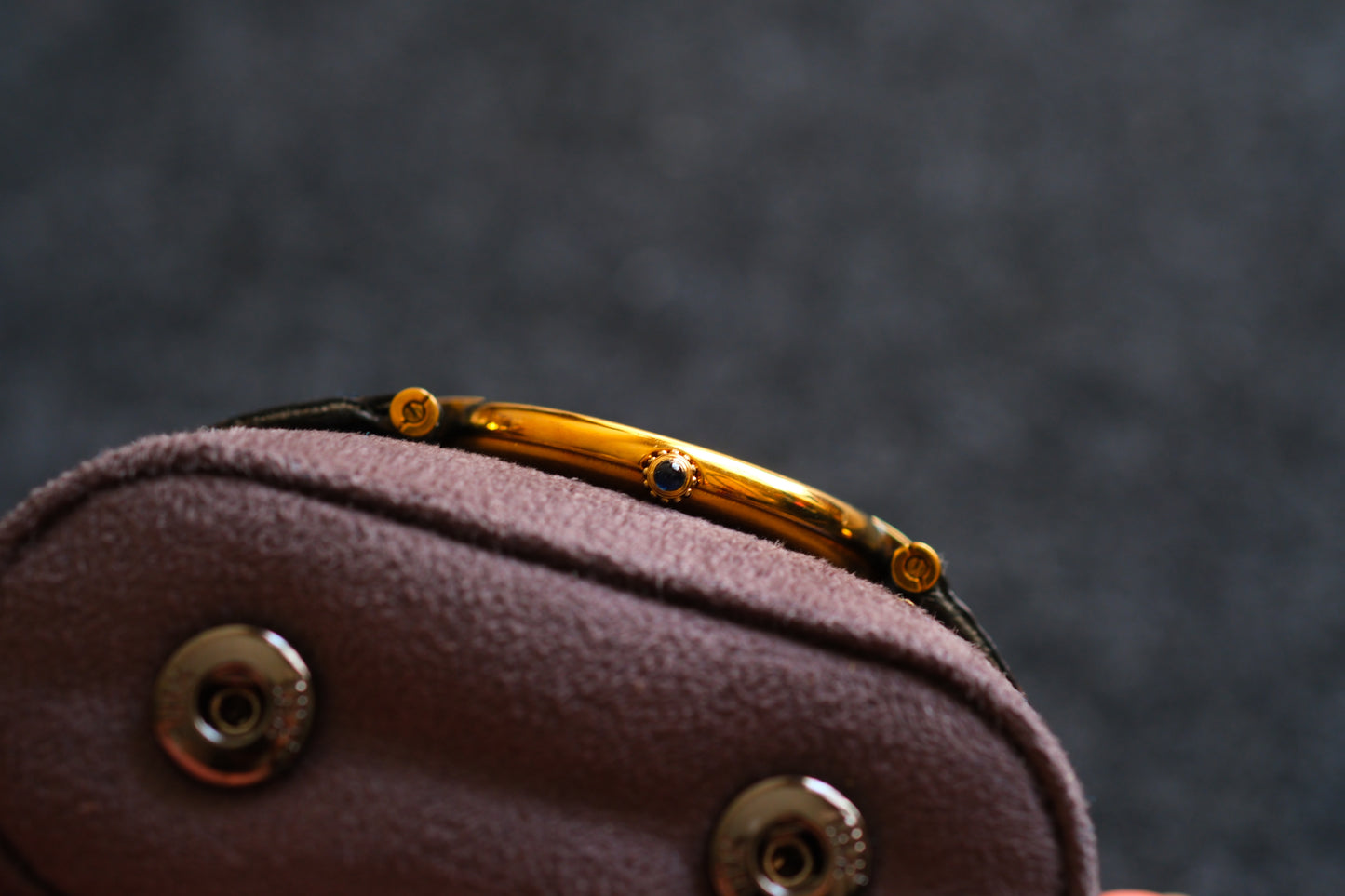 Cartier 1980s Must de Cartier Vendome Blue Dial Men