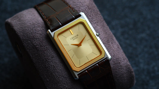 Credor Tank Men 6730-5090 14K Bezel SHA MIDDLE Full Original