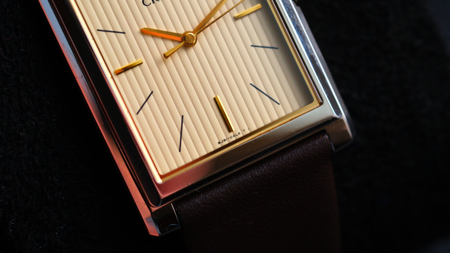 Credor Tank Signo GCAR049 8j81-0AK0 Quart Fabric-textured dial