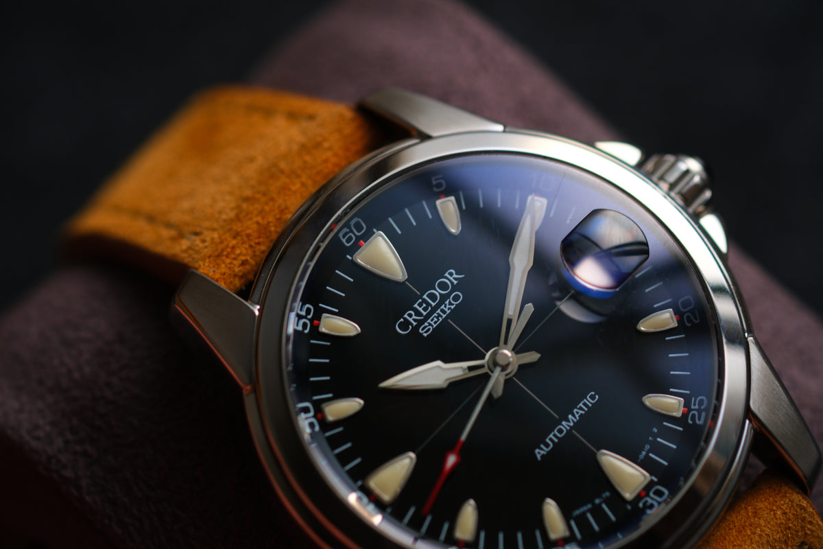 Credor GCBR993 8L75-0A30 Alpinist Black Dial Full Box Paper Serviced by Credor Excellent Condition