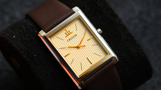 Credor Tank Signo GCAR049 8j81-0AK0 Quart Fabric-textured dial