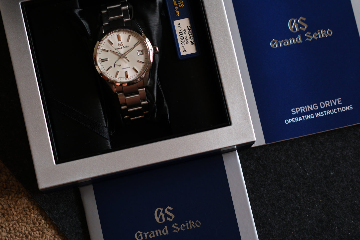 Grand Seiko SBGA299 9R65-0BM0 Spring Drive White Dial Serviced Full box Paper Excellent Condition
