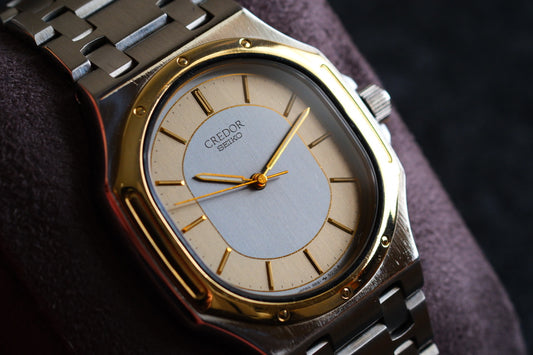 Credor 9661-5000 Twin Quart Gerald Genta 14K Bezel Two tone Rare Near Mint