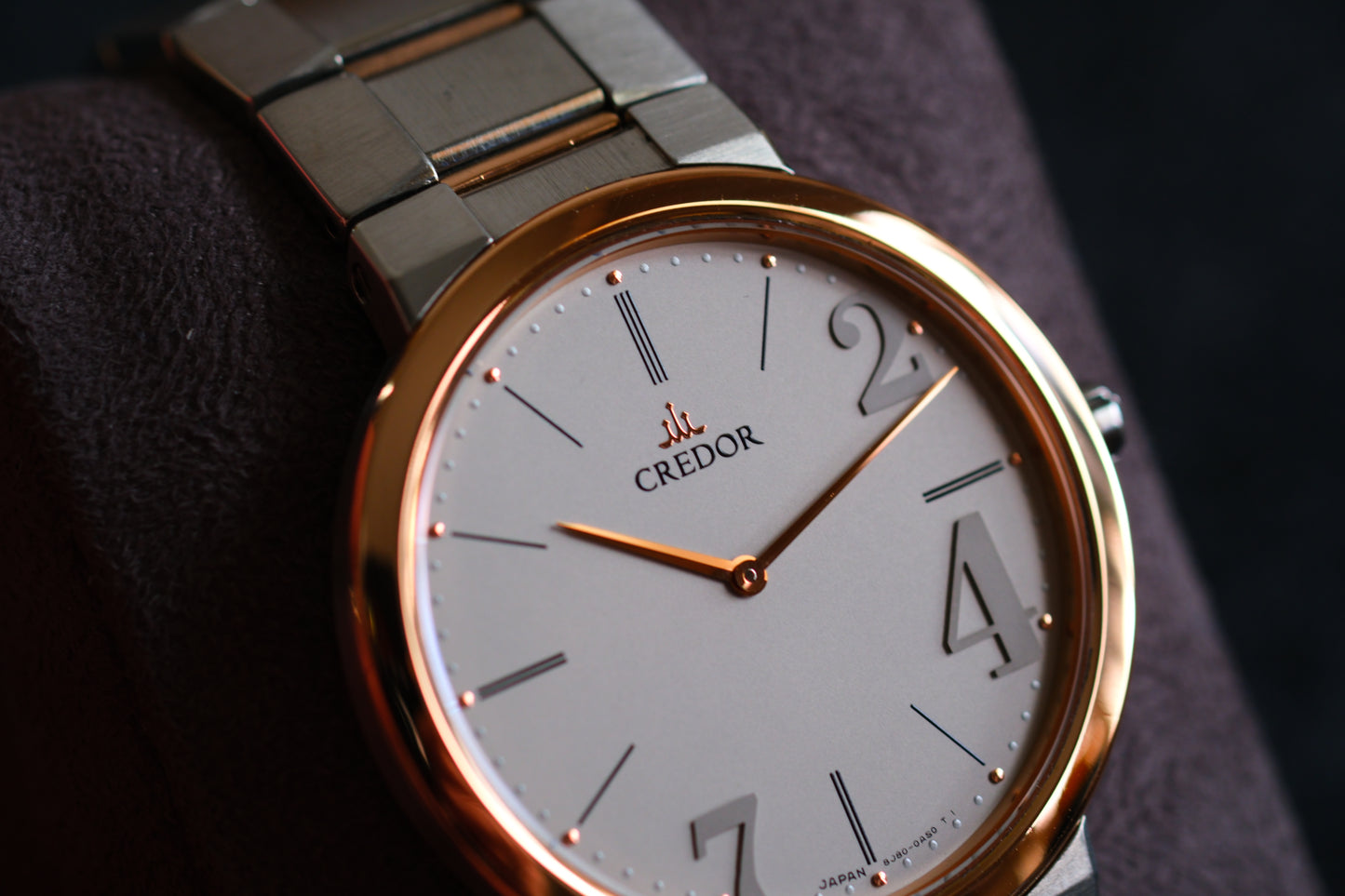 Credor Node 247 GCAT992 8J80-0AJ0 Solid Pink Gold Bezel Excellent Condition Box Manual User