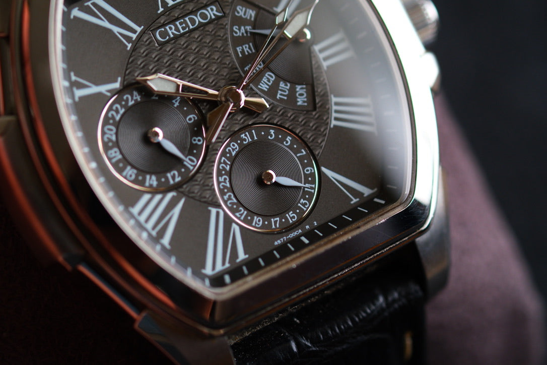 Credor Pacifique Tonneau GCBG973 4s77-00B0 RetroGrade Good Condition