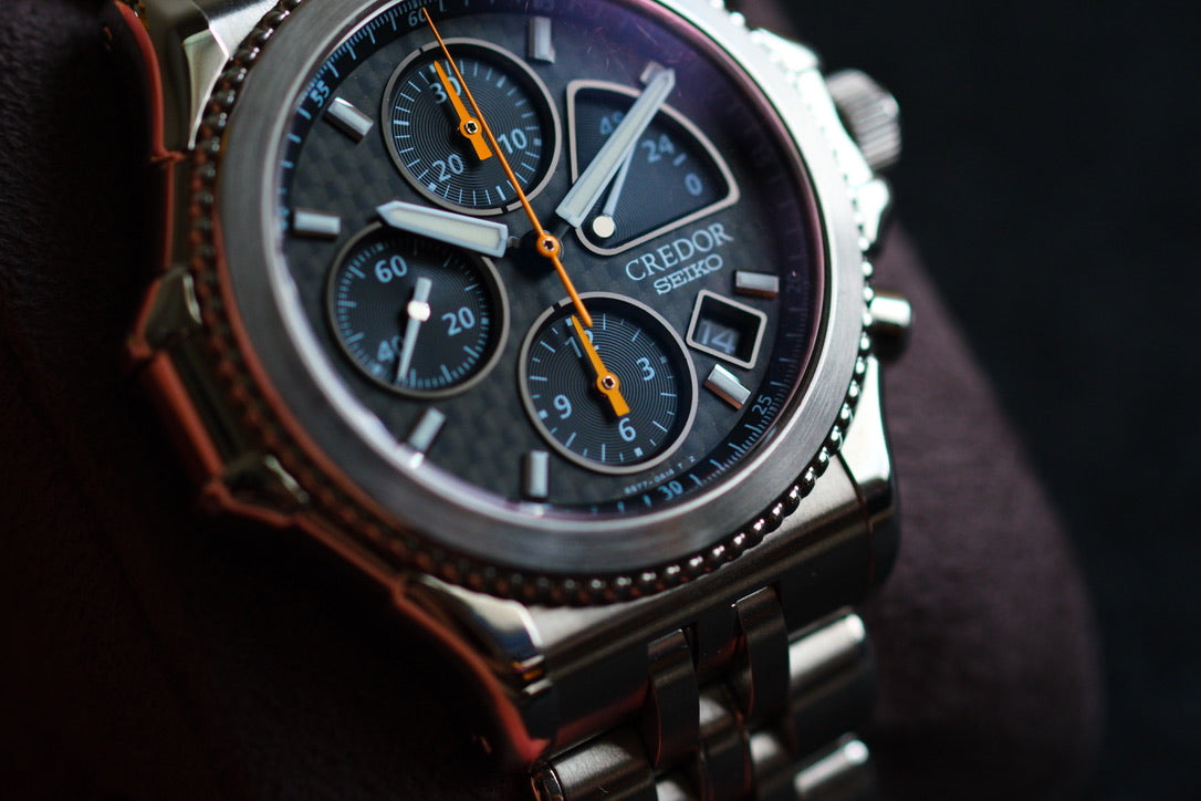Credor Pacifique GCBK997 6S77-0A10 Chrnograph Limited 2000 Carbon Dial