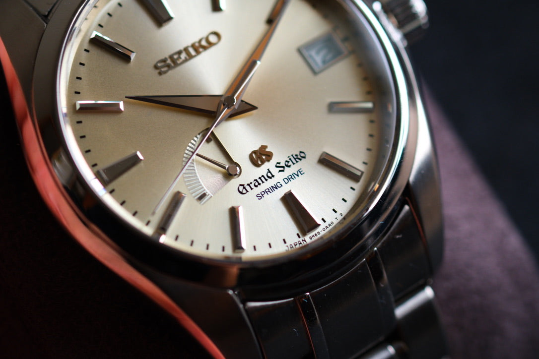 Grand Seiko SBGA001 9R65-00A0 Spring Drive Champagne Dial Excellent Condition