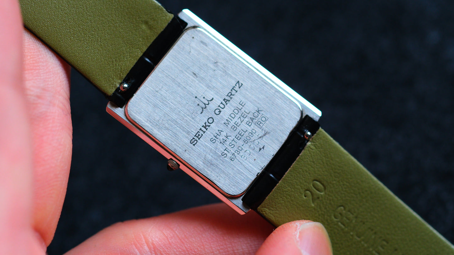 Credor Tank Men 6730-5090 14K Bezel SHA MIDDLE