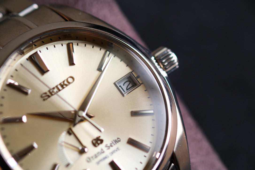 Grand Seiko SBGA001 9R65-00A0 Spring Drive Champagne Dial Excellent Condition