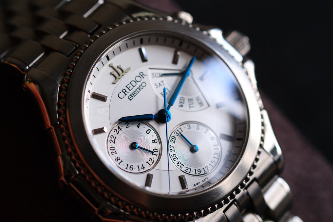 Credor Pacifique GCBG997 Retrograde 4S77-0A20 Full Paper Full Serviced Excellent Condition